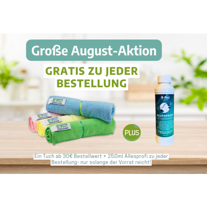 Grünes Mikrofasertuch + Alles Profi 250ml